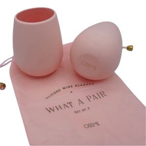 ODEME Silicone wine glasses Set of 2 Dusty Pink